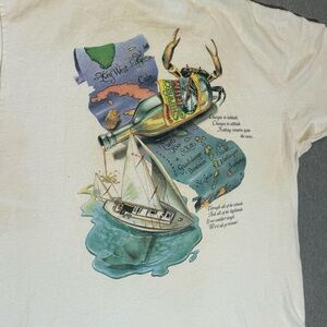 Vintage Caribbean Soul TShirt Yellow Men's XXL Graphic Single Stitch STAINS READ